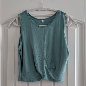 Women’s Twist-Front Sleeveless Tank Top - Sage Green